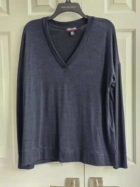 Kirkland Signature Navy V-Neck Sweater